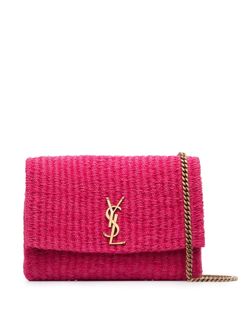 Saint Laurent Kate raffia shoulder bag
