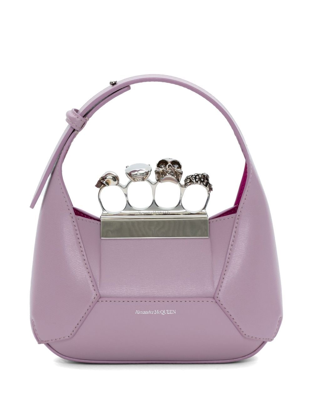 Alexander McQueen Jewelled Hobo leather mini bag