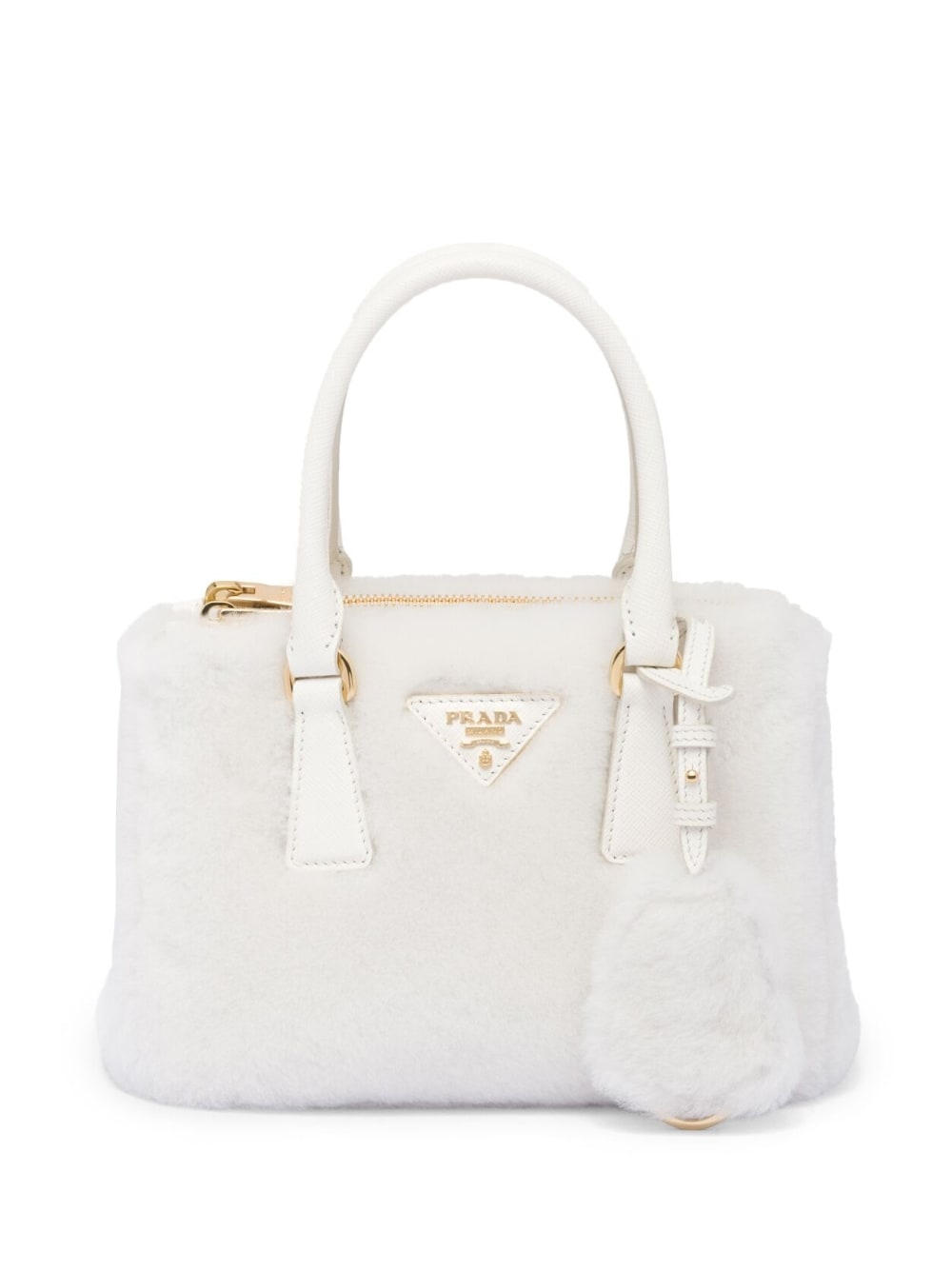 Pra*a galleria shearling mini bag