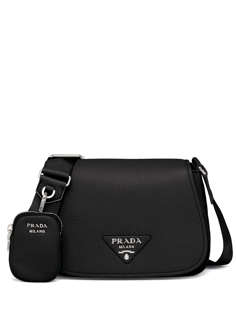 Pra*a leather shoulder bag