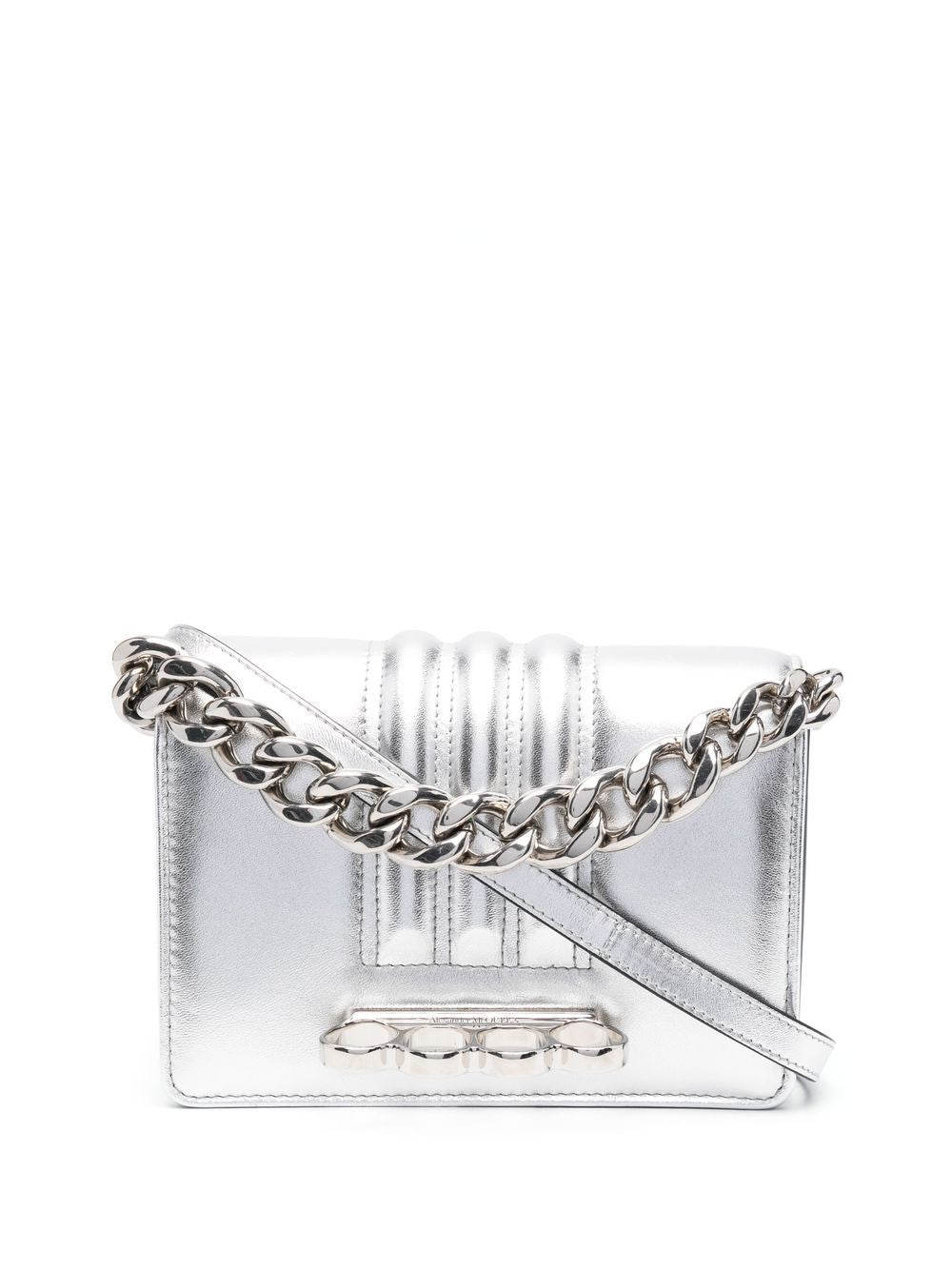 Alexander McQueen metallic-effect leather tote