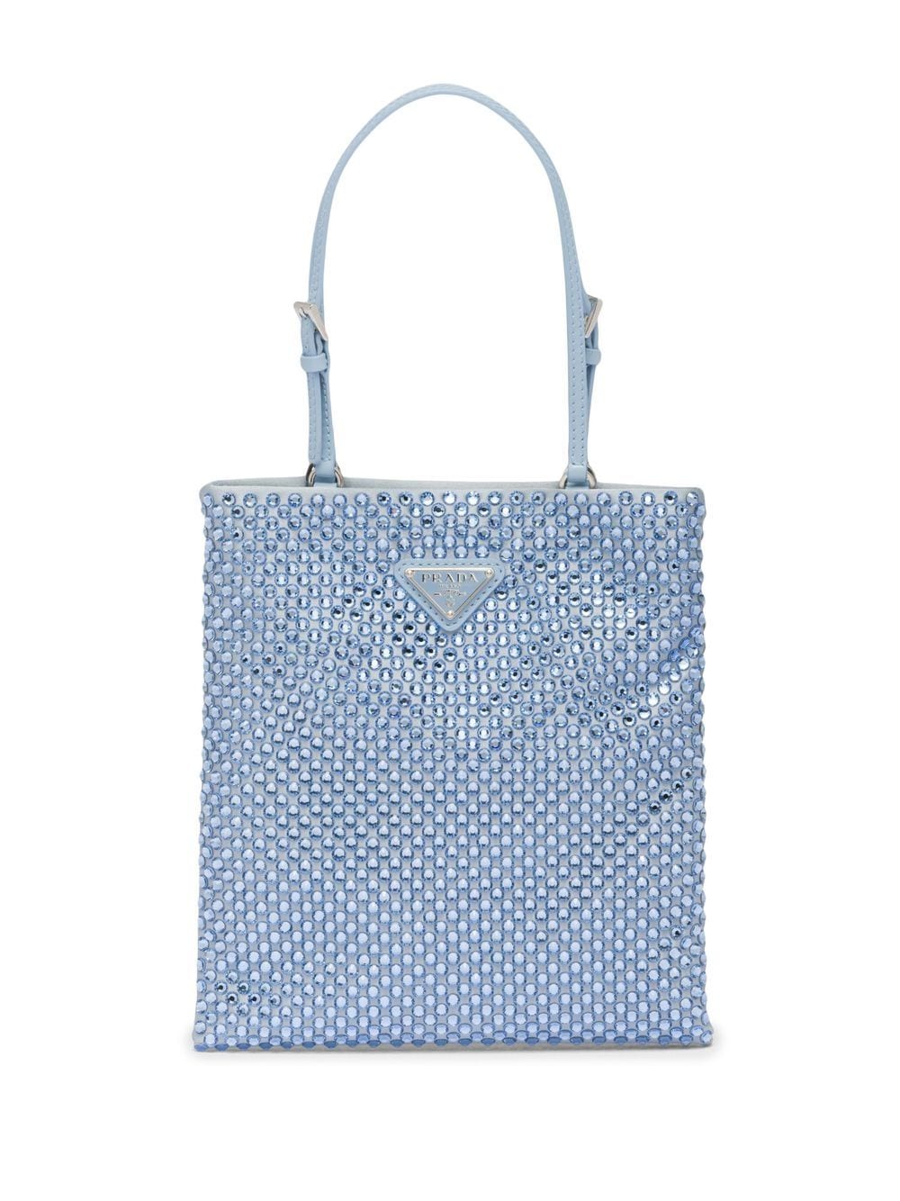 Pra*a crystal-embellished satin handbag