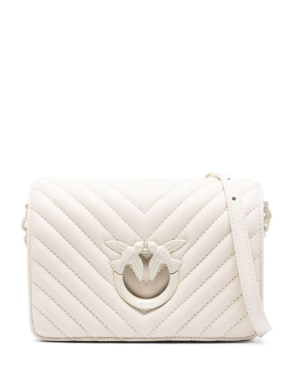 PINKO Love Click chevron crossbody bag