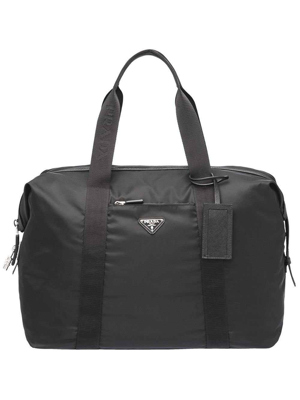 Pra*a re-nylon triangle logo holdall bag
