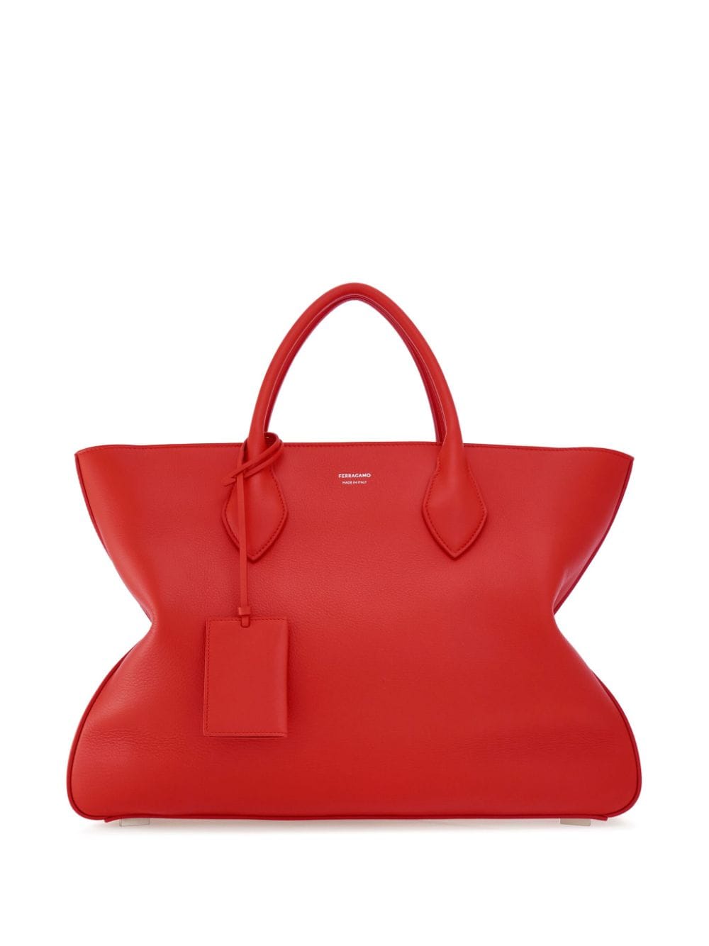 Ferragamo logo-stamp leather tote bag