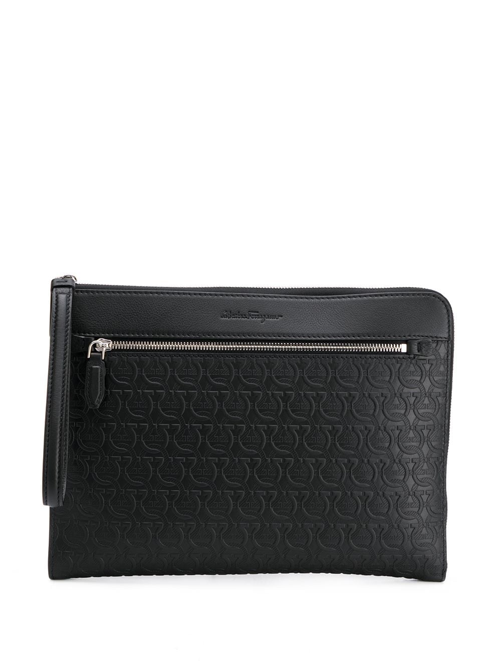 Ferragamo monogram-pattern clutch bag