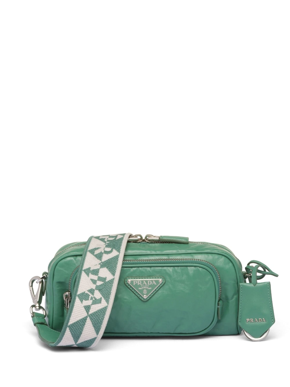 Pra*a logo-plaque shoulder bag
