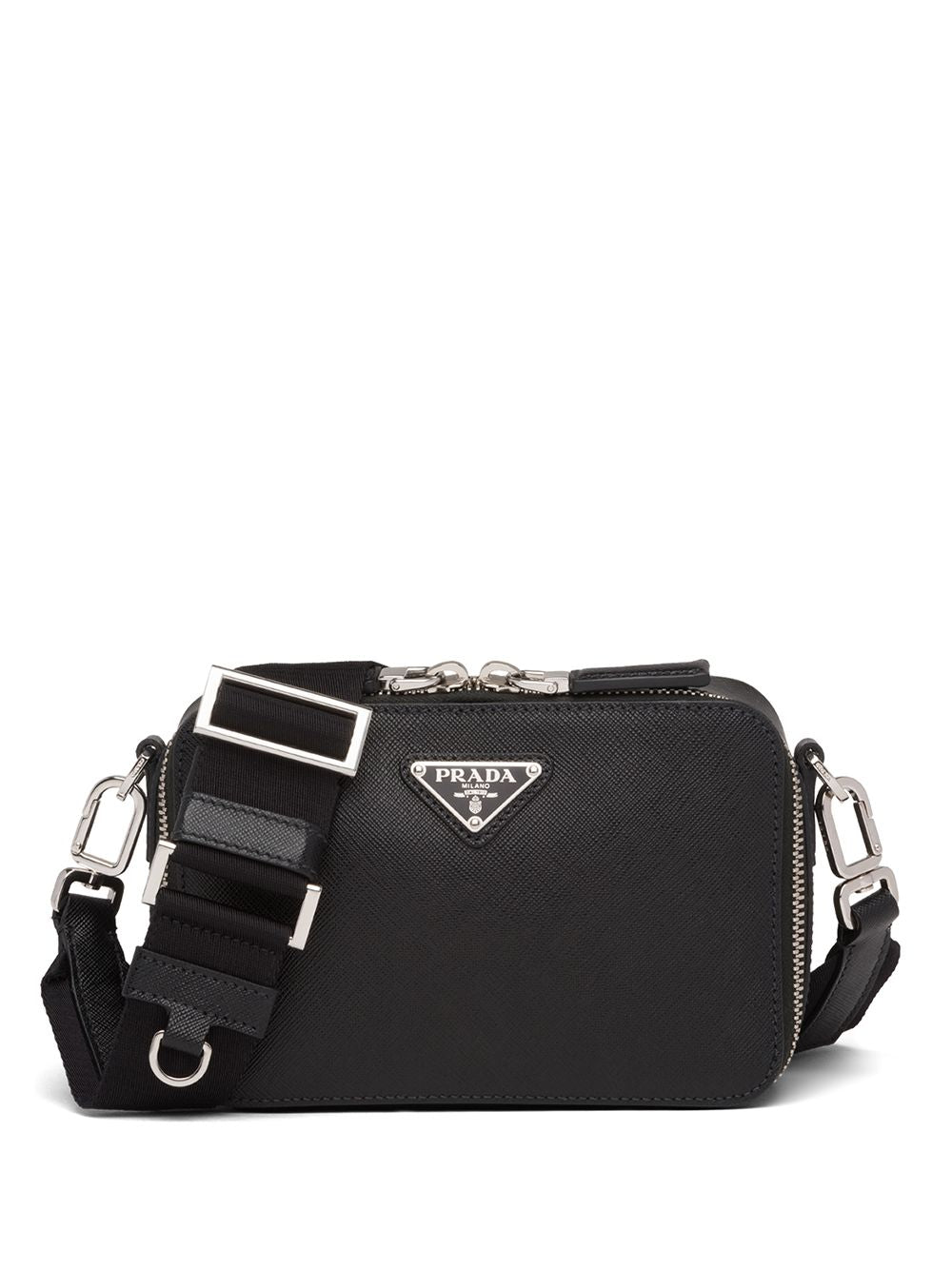 Pra*a logo plaque messenger bag