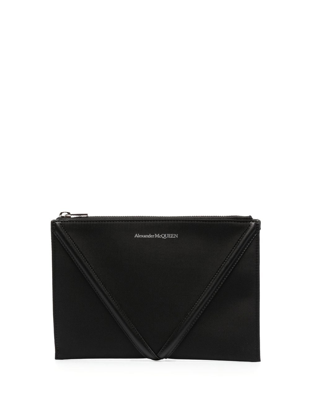 Alexander McQueen logo-print envelope clutch