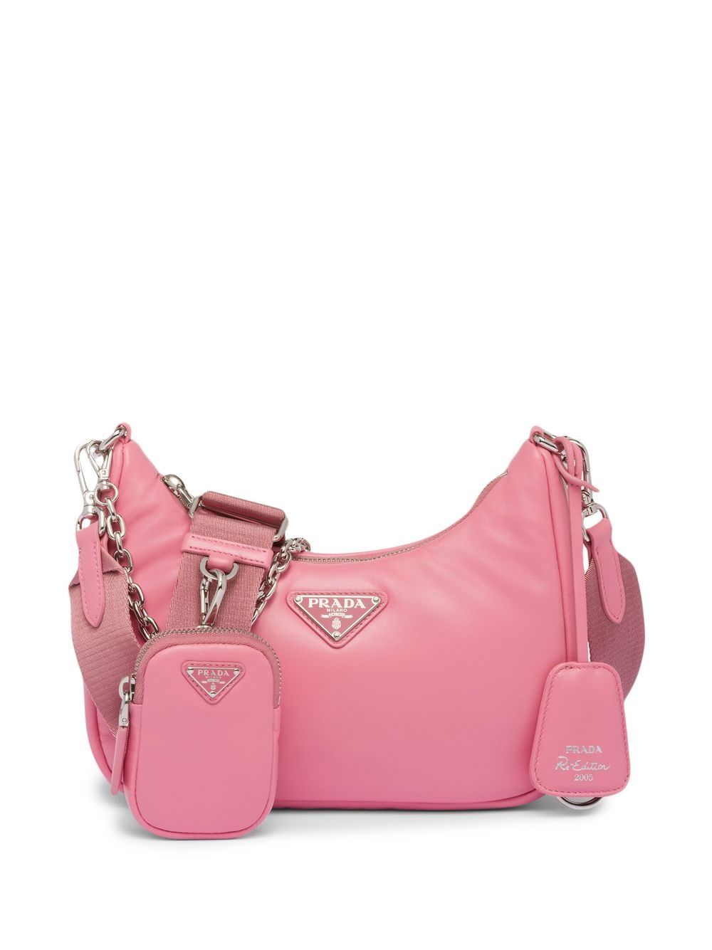 Pra*a re-edition 2005 padded leather shoulder bag