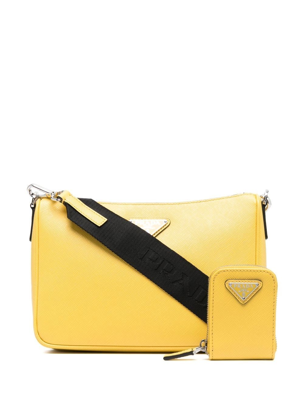 Pra*a saffiano-leather crossbody bag
