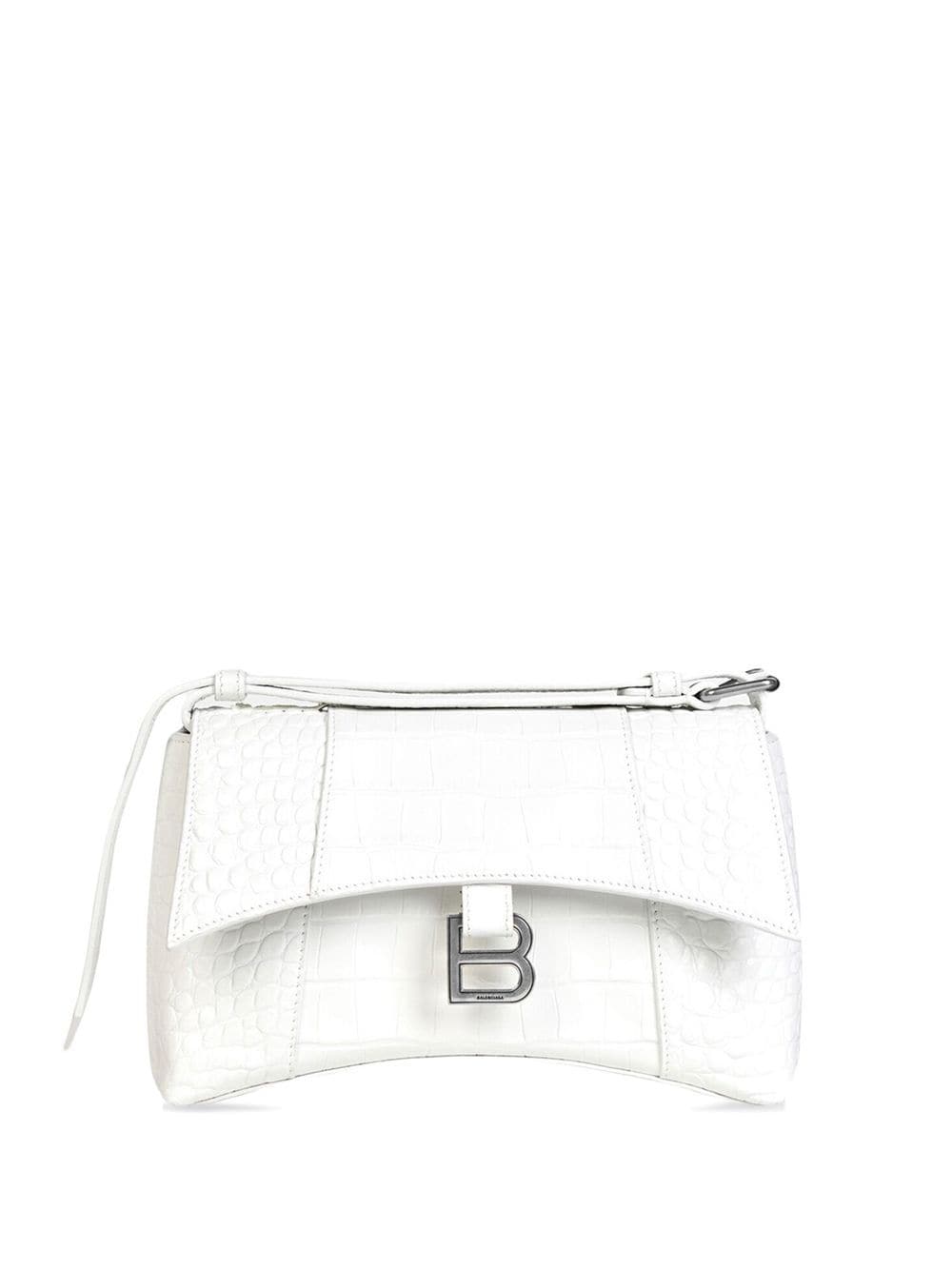Ba*len*cia*ga downtown xs crocodile-effect shoulder bag
