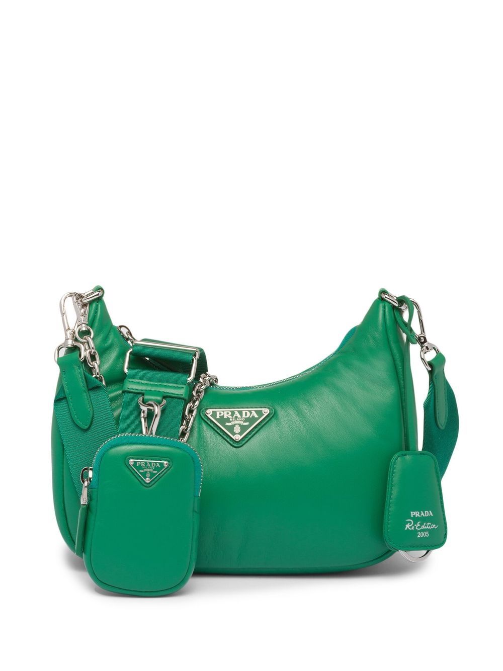 Pra*a re-edition 2005 padded leather shoulder bag
