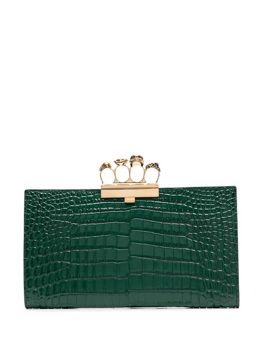 Alexander McQueen embossed knuckleduster clutch bag