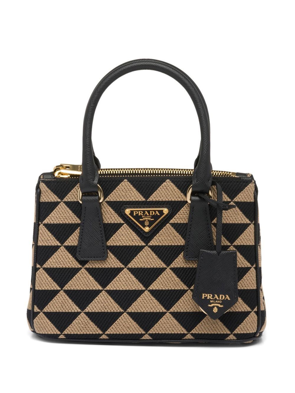 Pra*a symbole embroidered mini bag