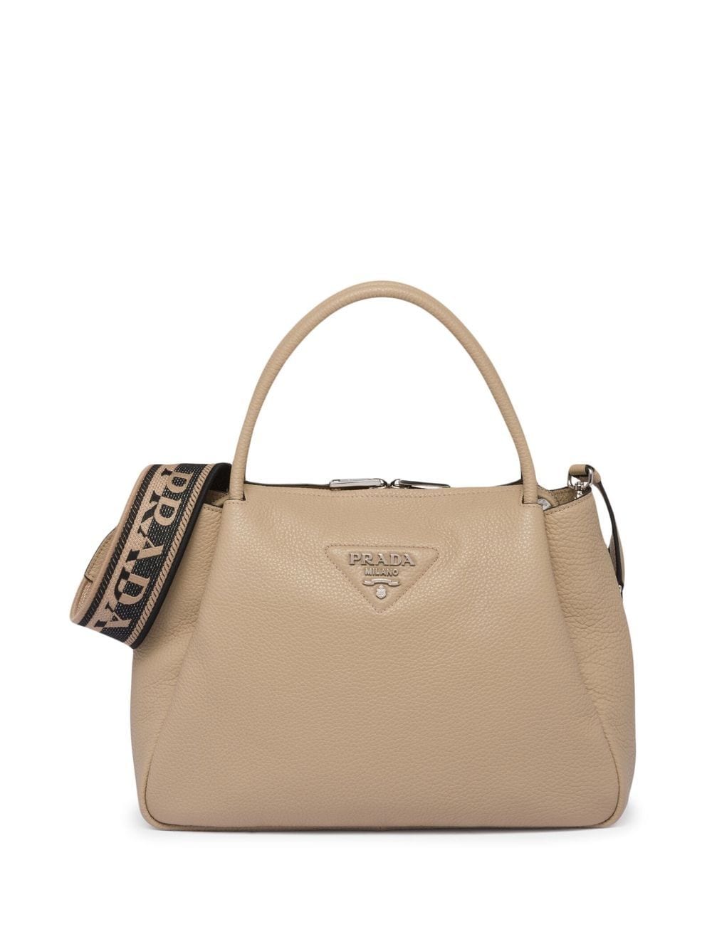 Pra*a logo-lettering top-handle bag