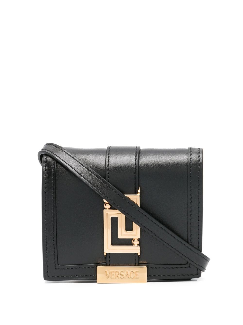 Versace Greca-plaque detail crossbody bag