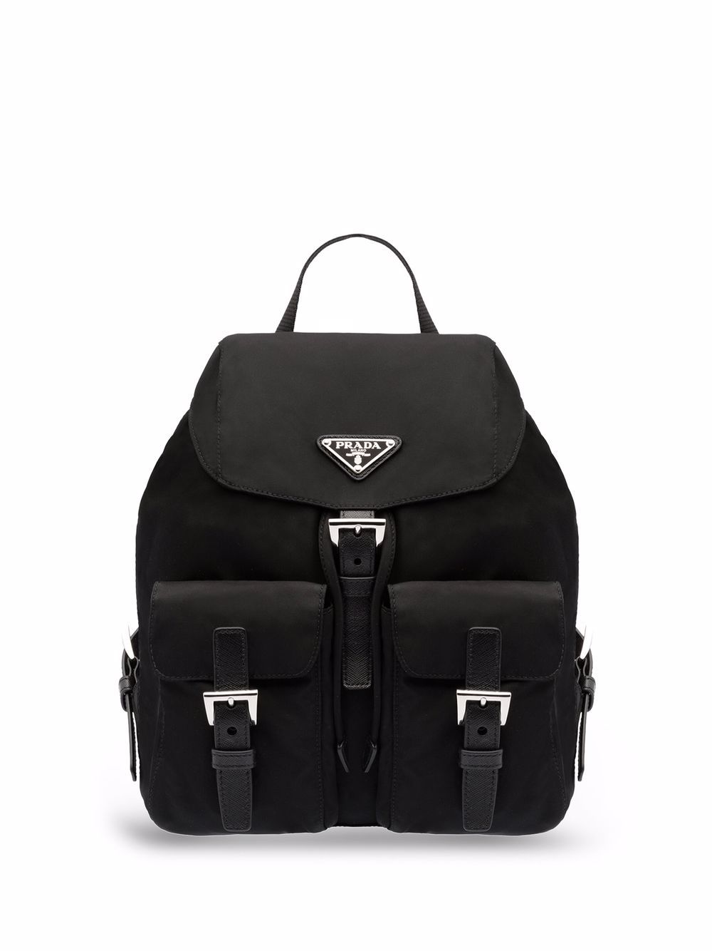 Pra*a logo-plaque backpack