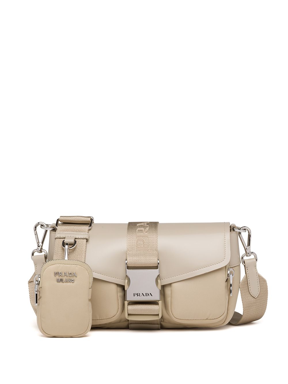 Pra*a Pra*a pocket logo-strap crossbody bag