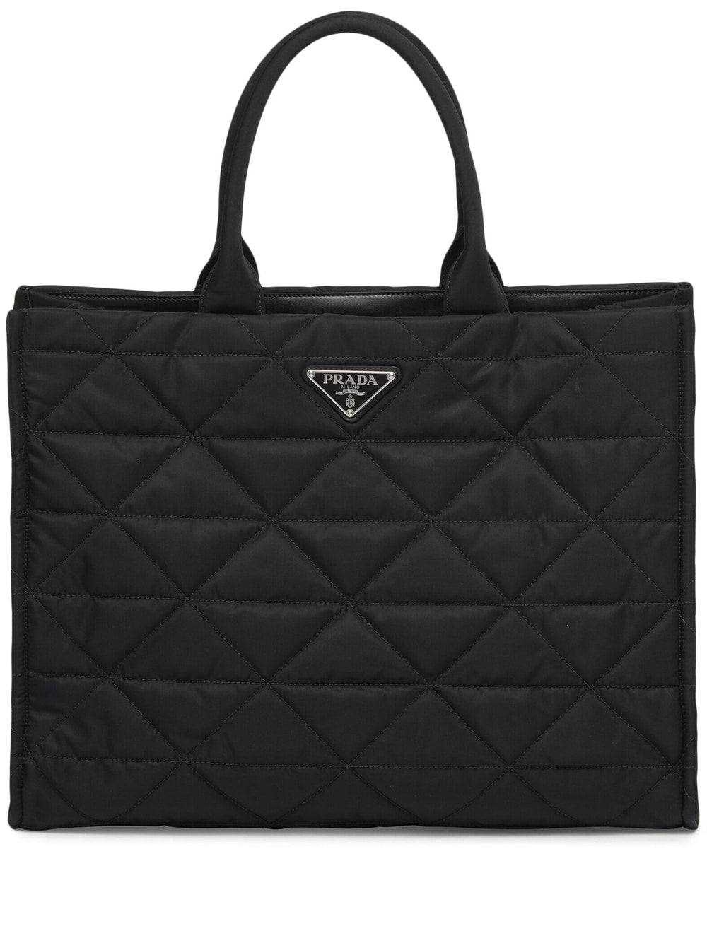 Pra*a re-nylon triangle logo tote bag