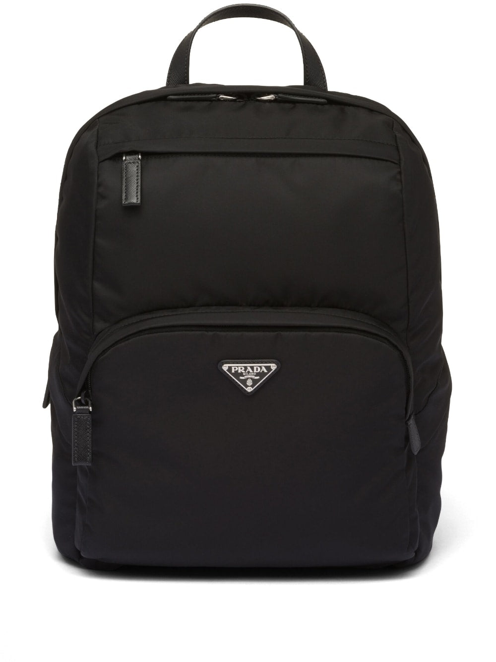 Pra*a triangle-logo zipped backpack