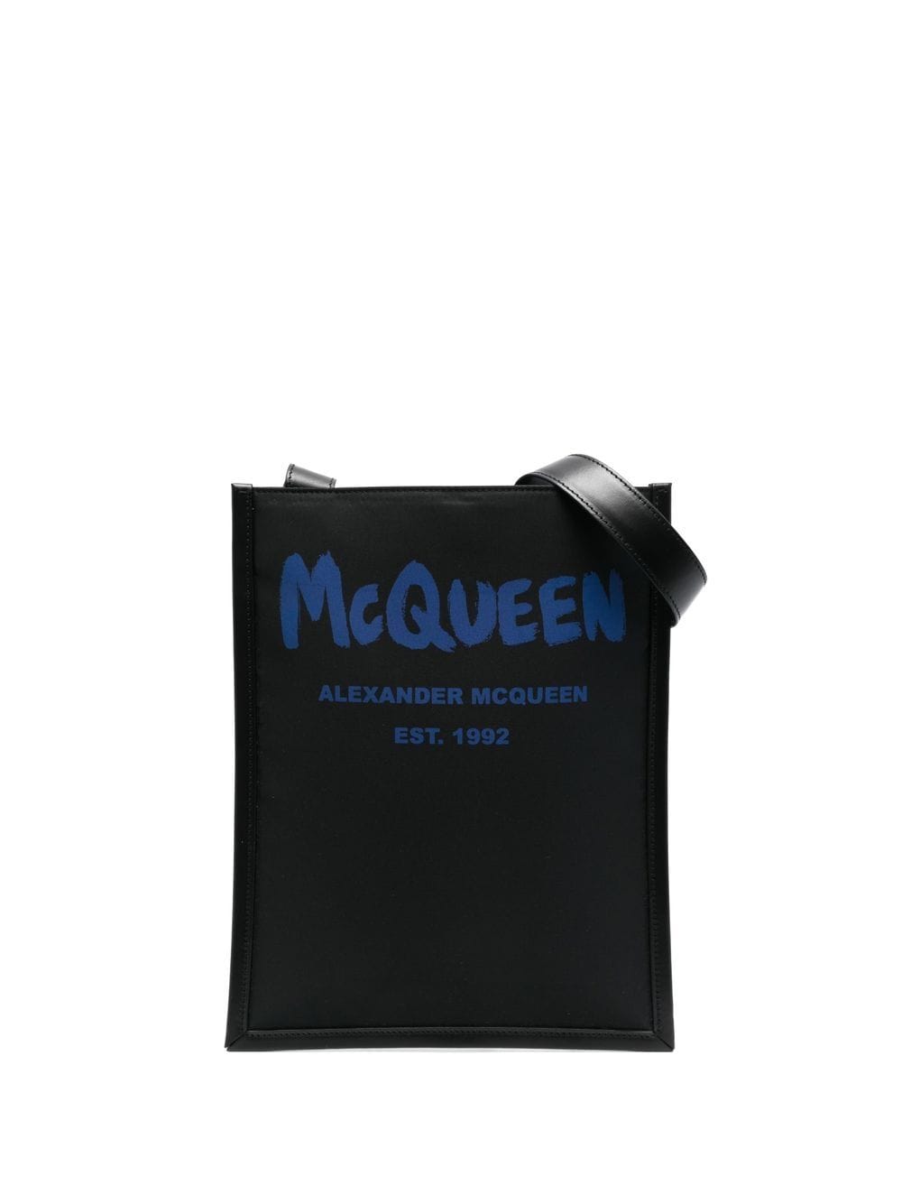 Alexander McQueen logo-print messenger bag