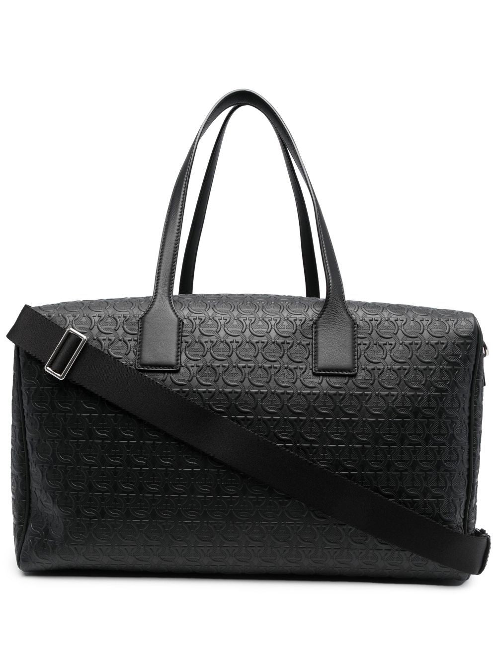 Ferragamo Gancini-embossed leather holdall