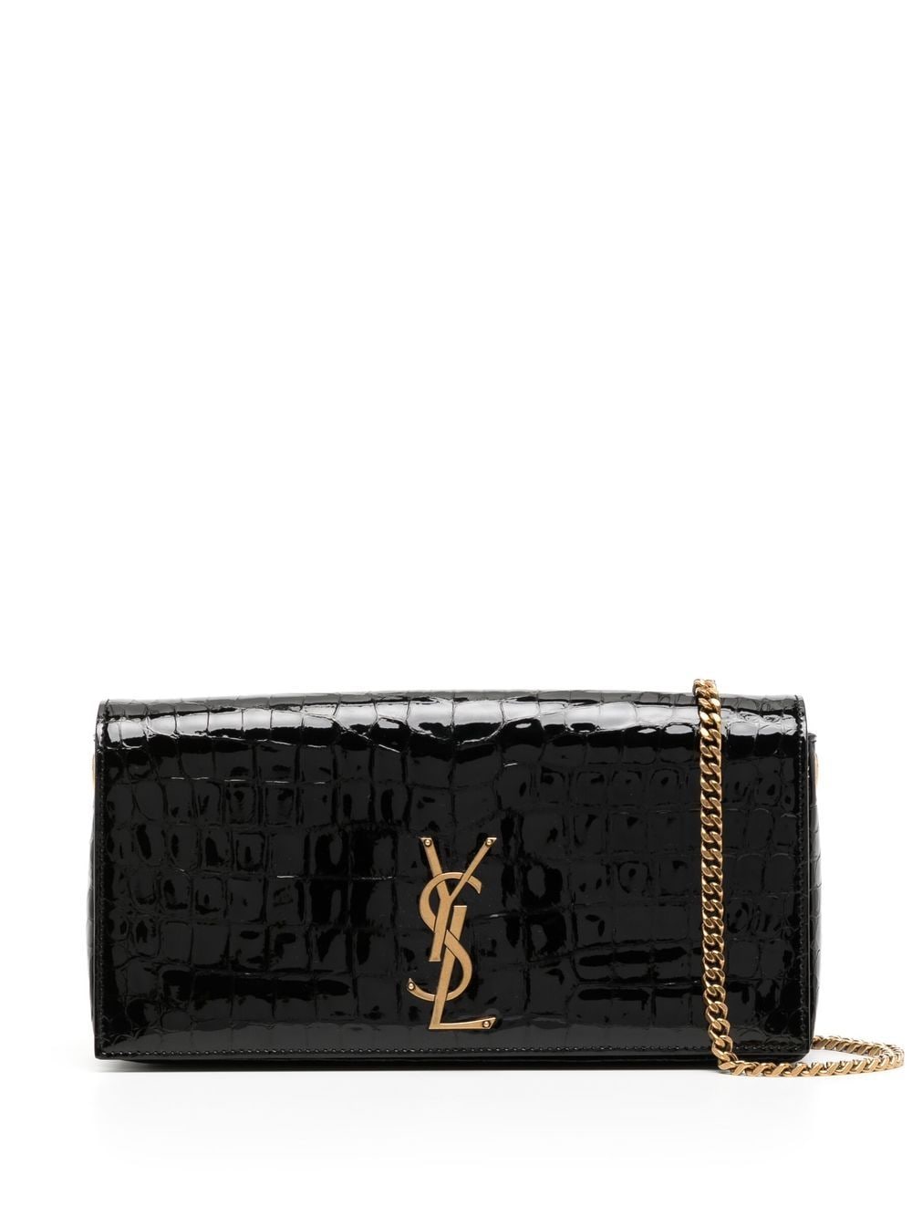 Saint Laurent logo-plaque clutch bag