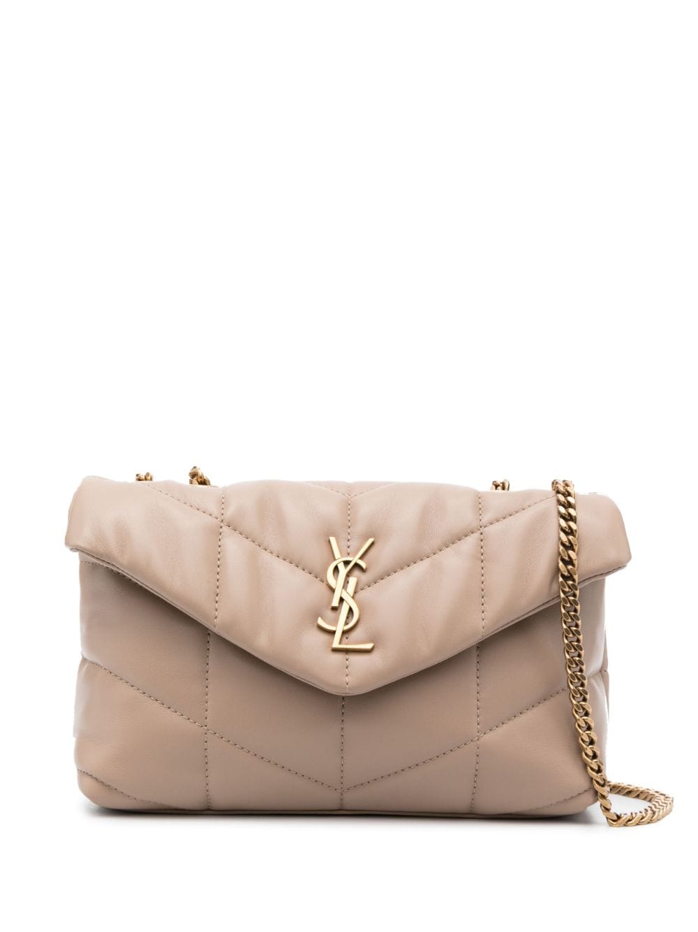 Saint Laurent logo-plaque quilted crossbody bag