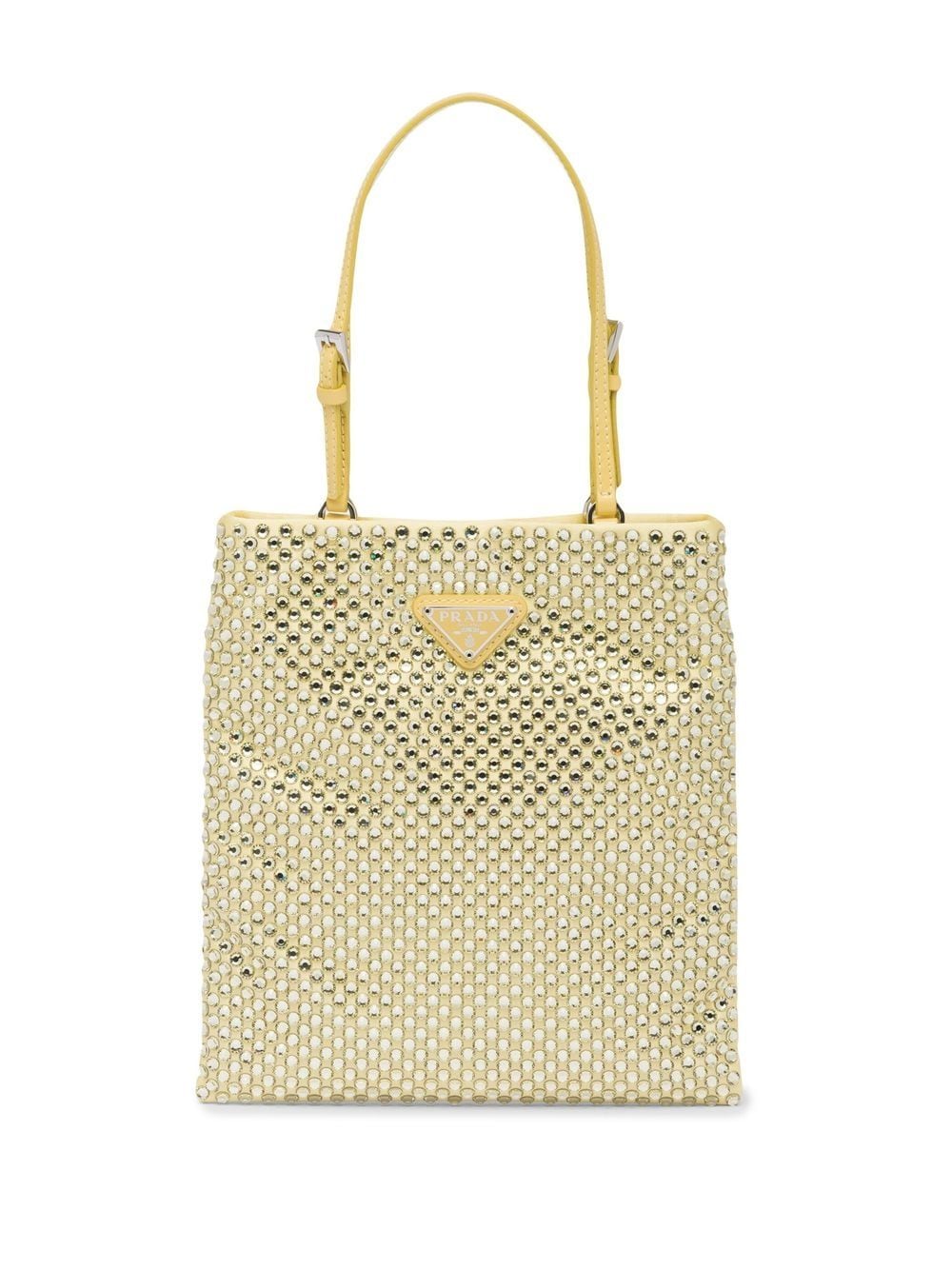 Pra*a crystal-embellished satin handbag