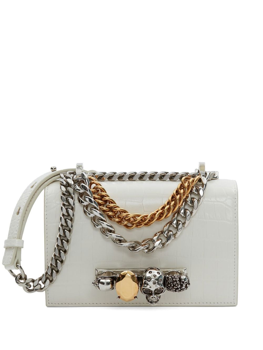 Alexander McQueen leather chain-link crossbody-bag
