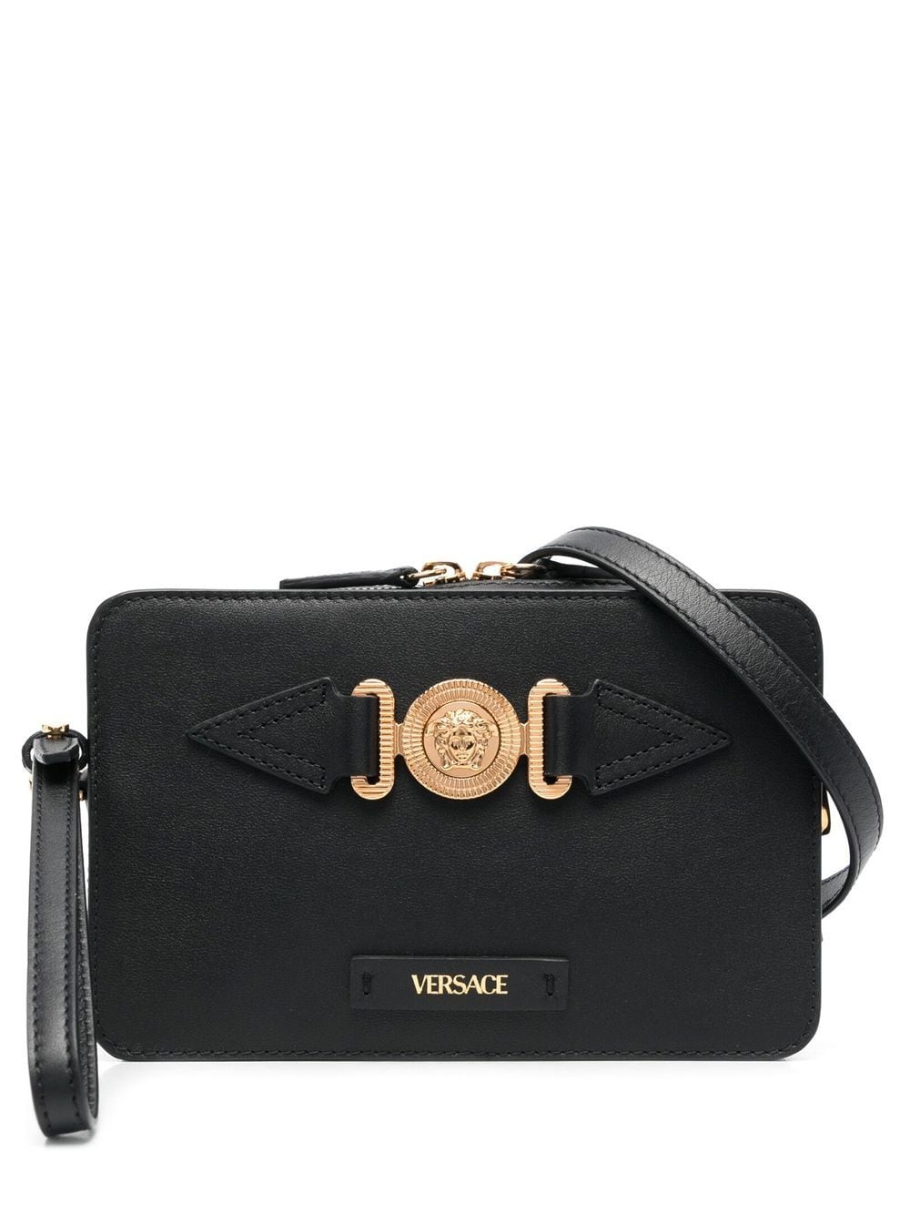 Versace Medusa-Head leather clutch bag