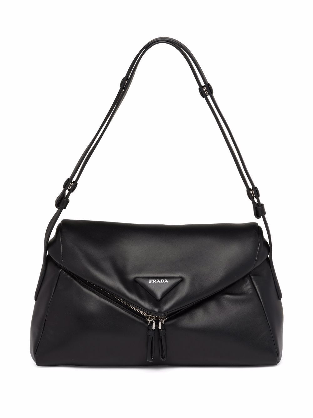 Pra*a logo-plaque shoulder bag