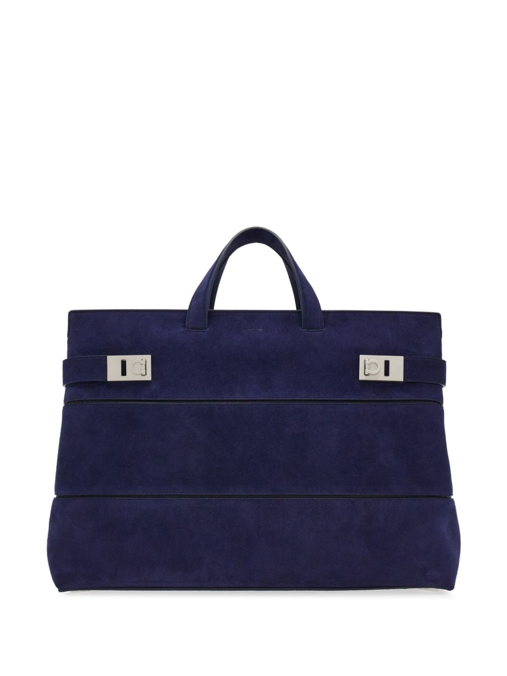 Ferragamo Gancini-plaque suede tote bag