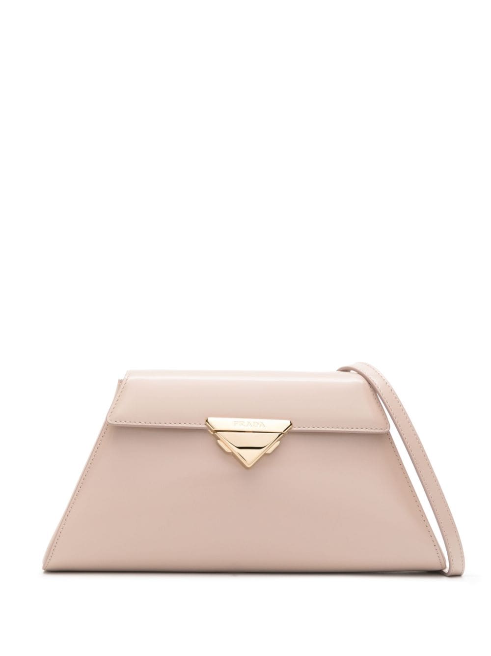 Pra*a logo-buckle leather shoulder bag