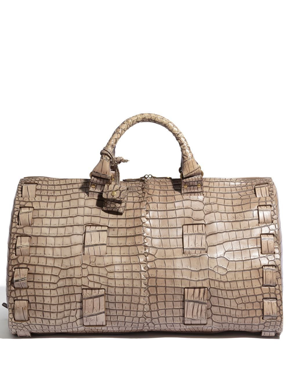 Bo*te*ga ve*ne*ta   crocodile-effect weekend duffle bag