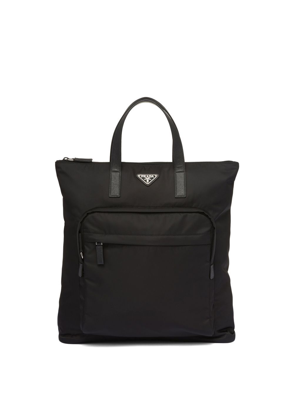 Pra*a re-nylon saffiano-leather tote bag