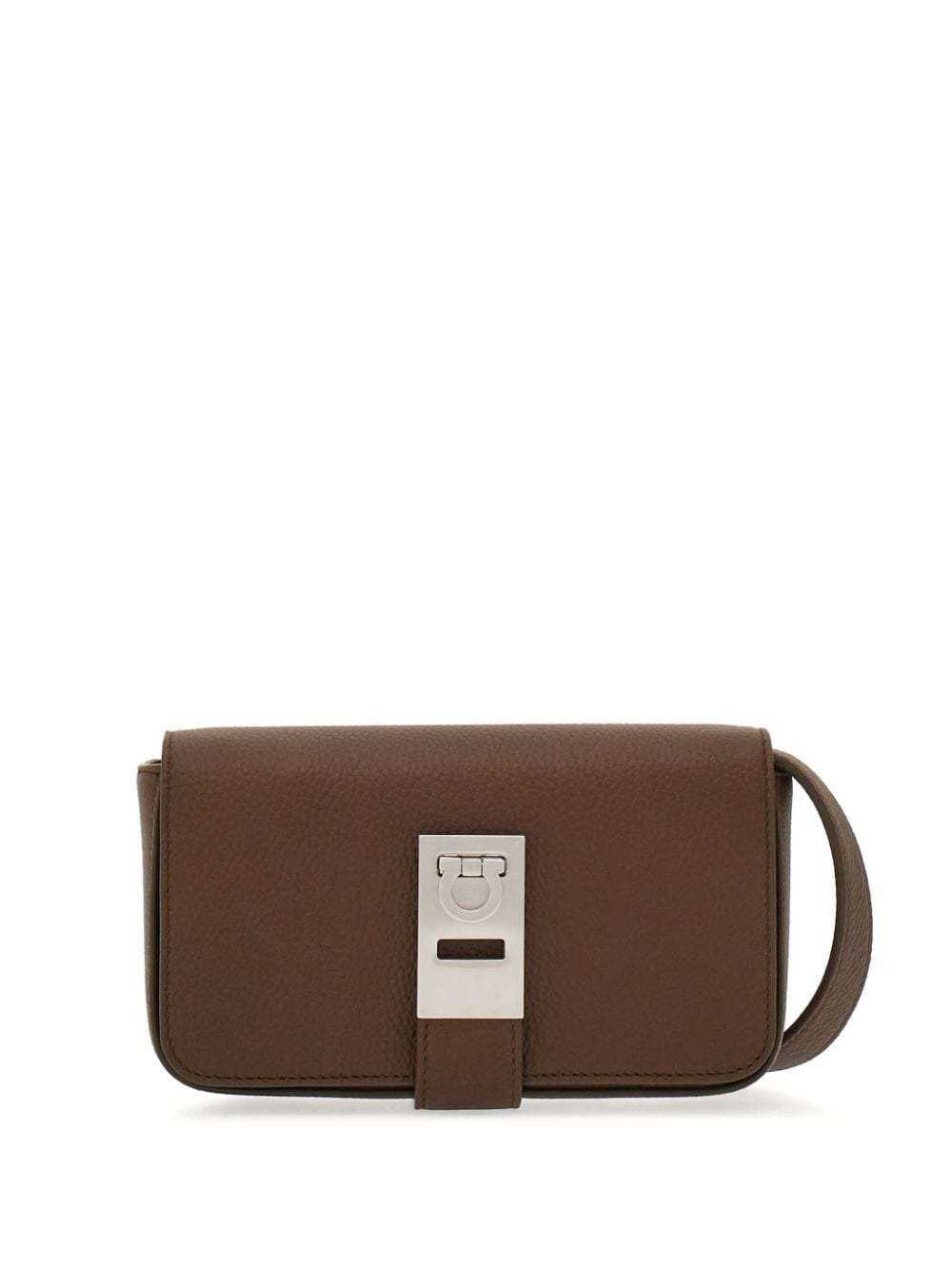 Ferragamo Gancini buckle pebbled-texture shoulder bag