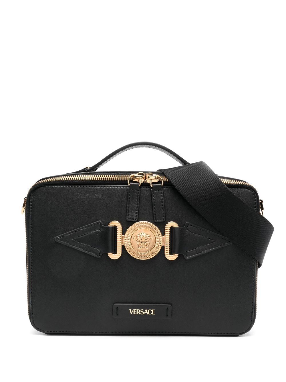 Versace Medusa Head-plaque leather tote bag