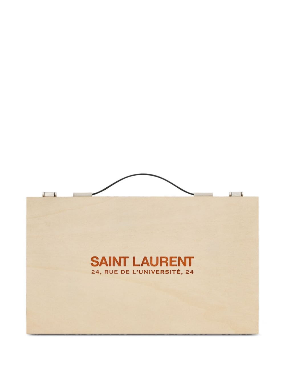 Saint Laurent logo-print wood painting bag