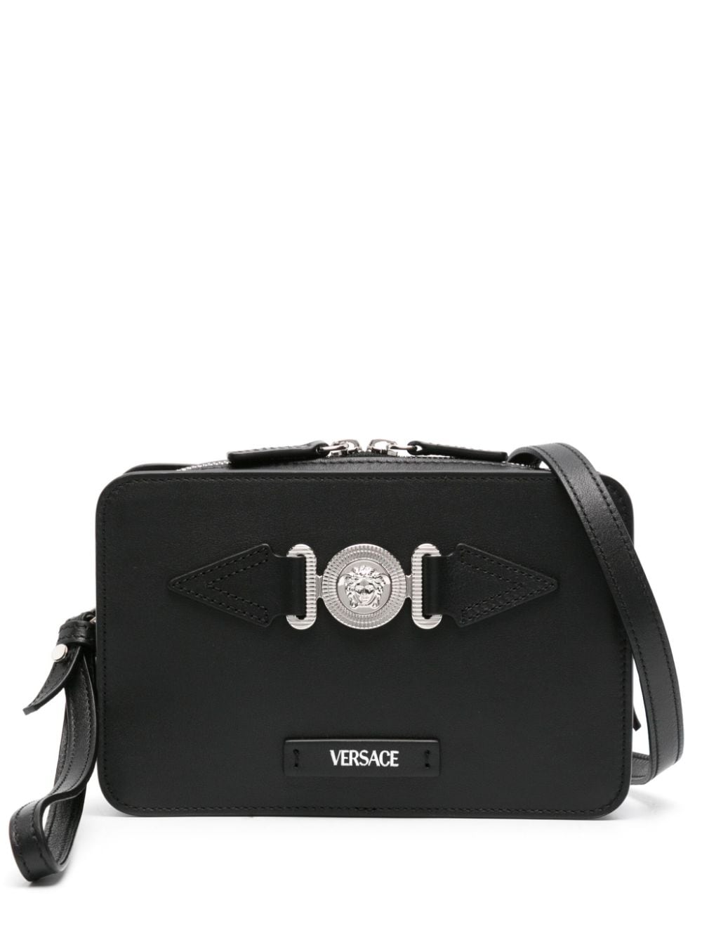 Versace Medusa Head-plaque leather shoulder bag