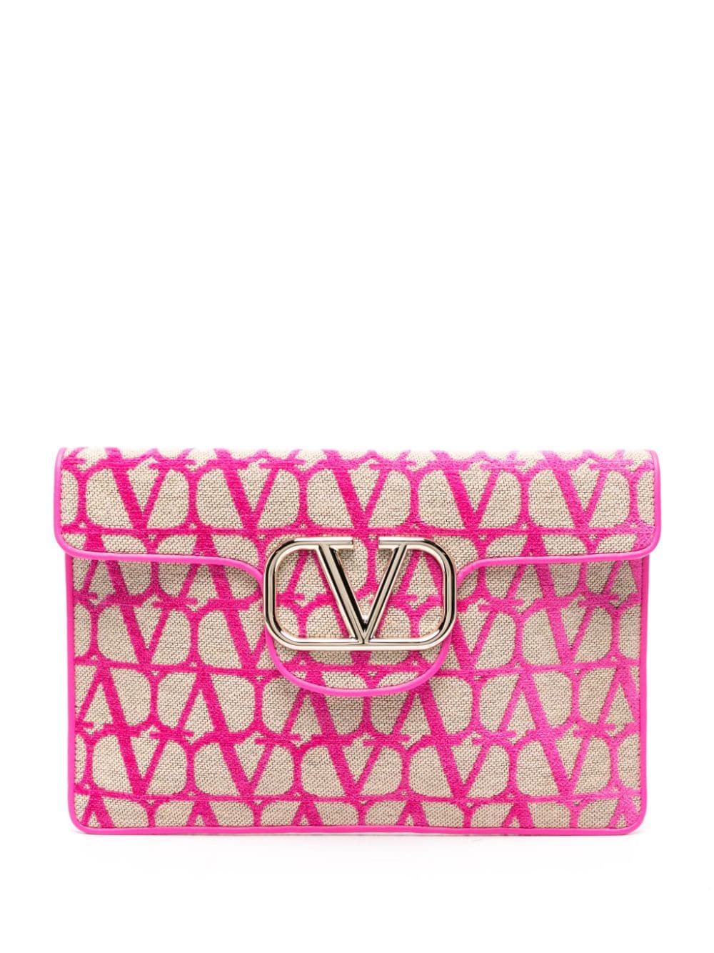 Valentino Garavani Locò Toile Iconographe clutch