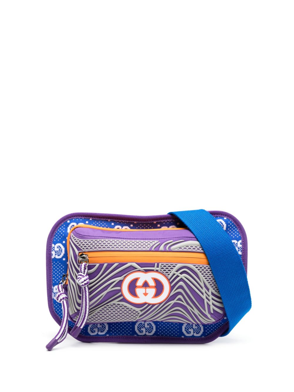G*u*i gg-logo print zipped belt bag