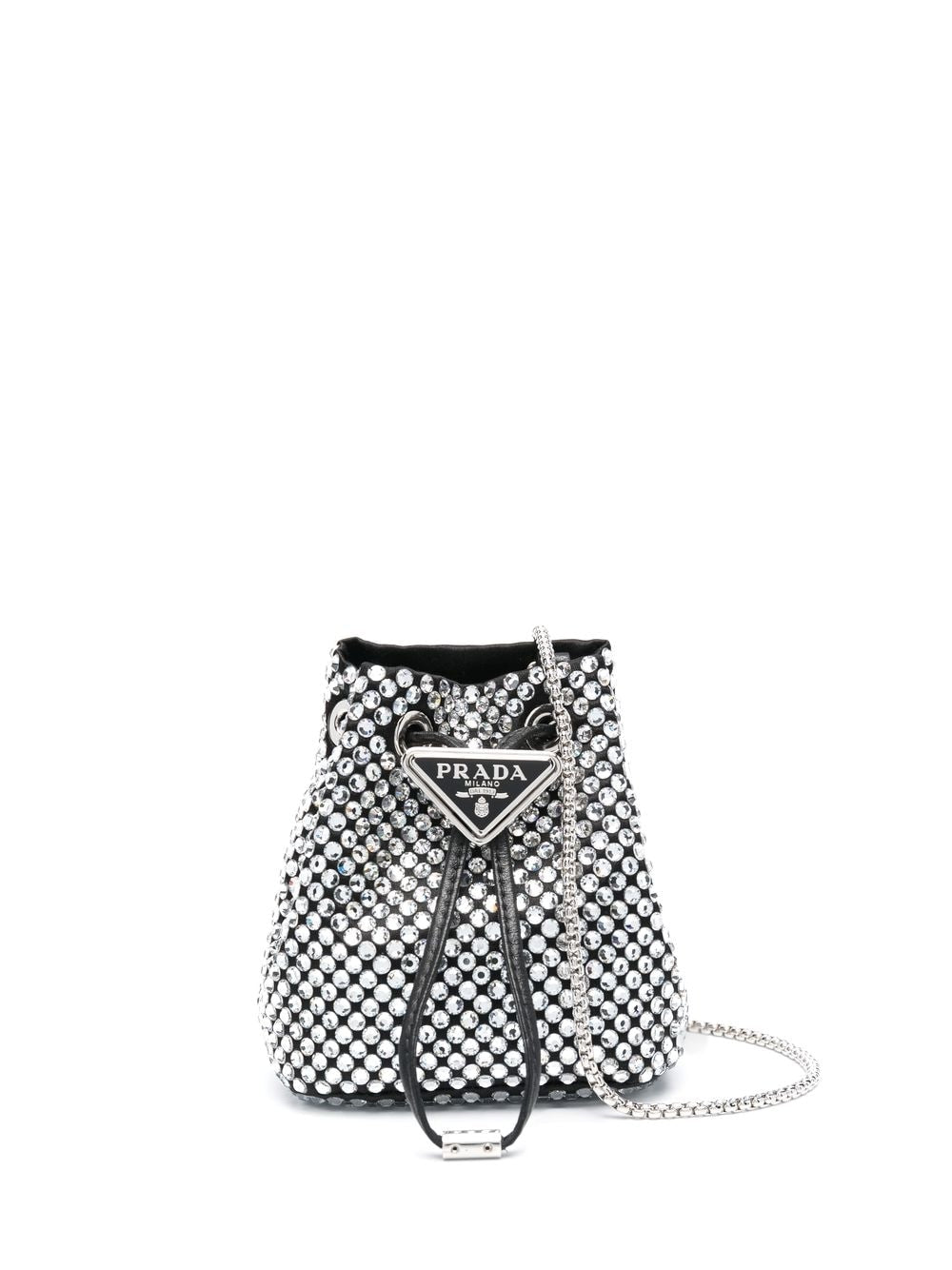 Pra*a stud-embellished logo-plaque mini bag