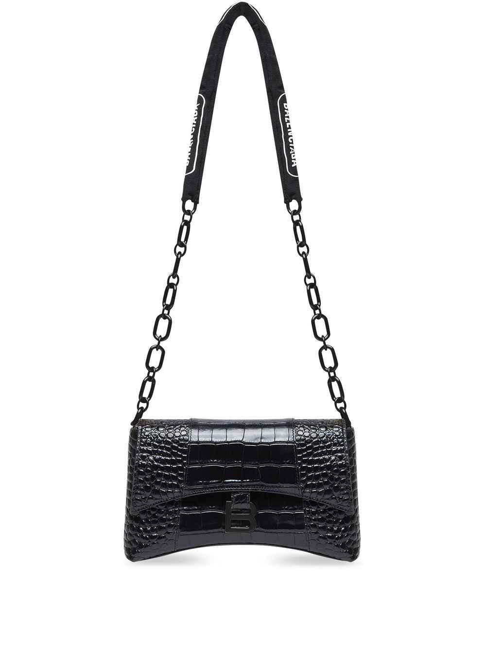 Ba*len*cia*ga hourglass crocodile crossbody bag