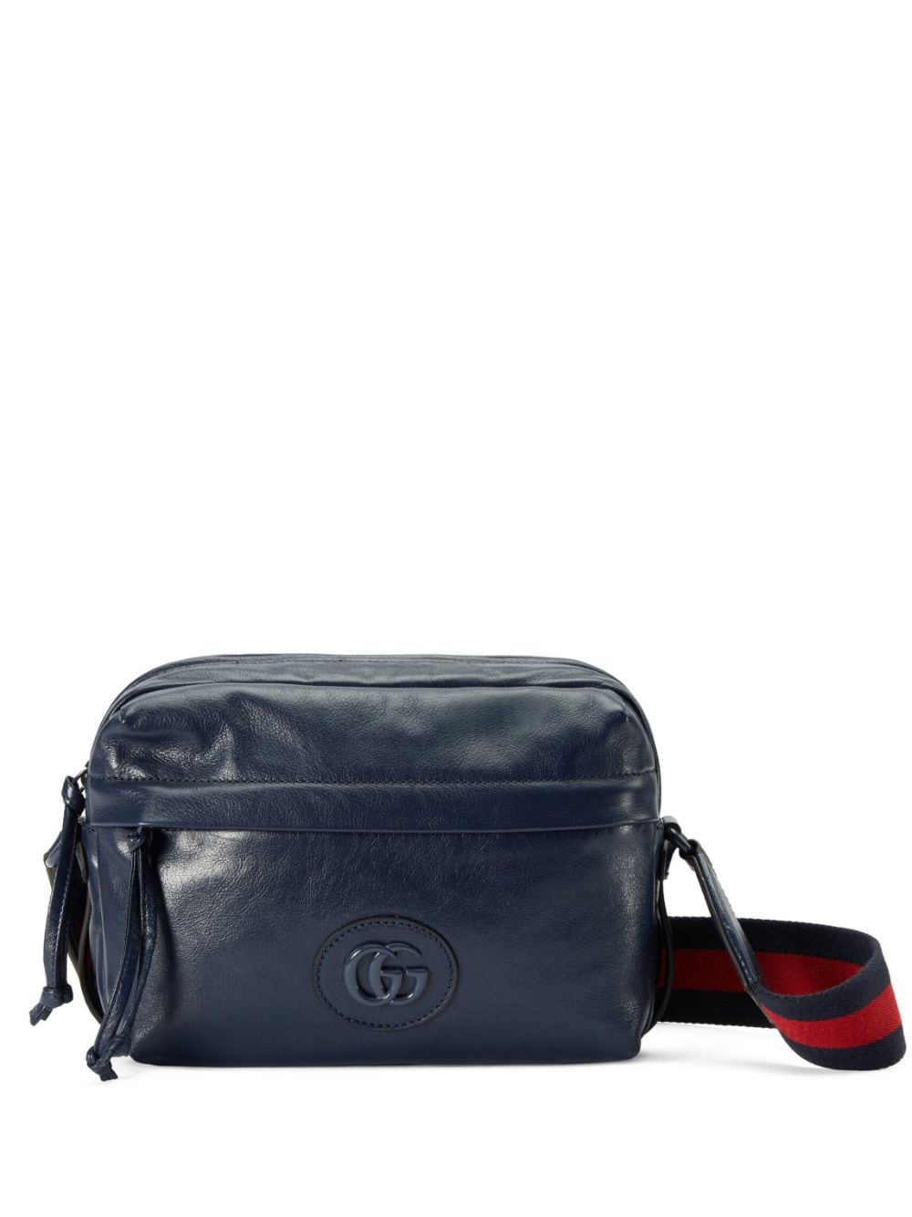 G*u*i double-g leather shoulder bag