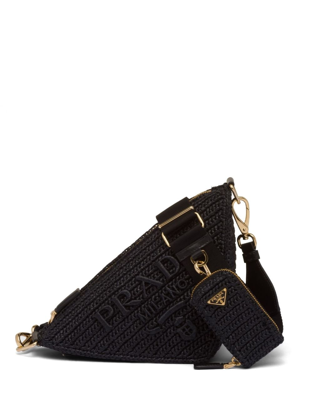 Pra*a triangle crochet shoulder bag
