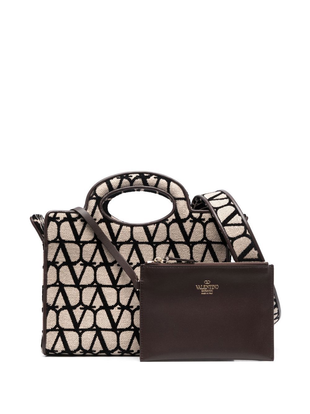 Valentino Garavani Le Troisième Toile Iconographe leather tote bag