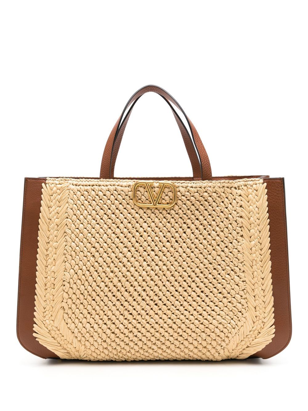 Valentino Garavani VLogo Signature raffia tote bag