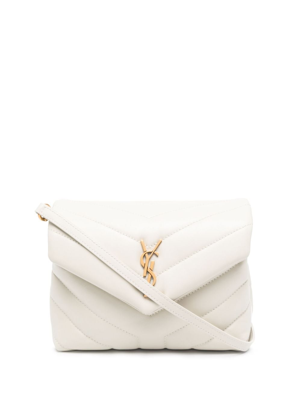 Saint Laurent logo-plaque quilted crossbody bag